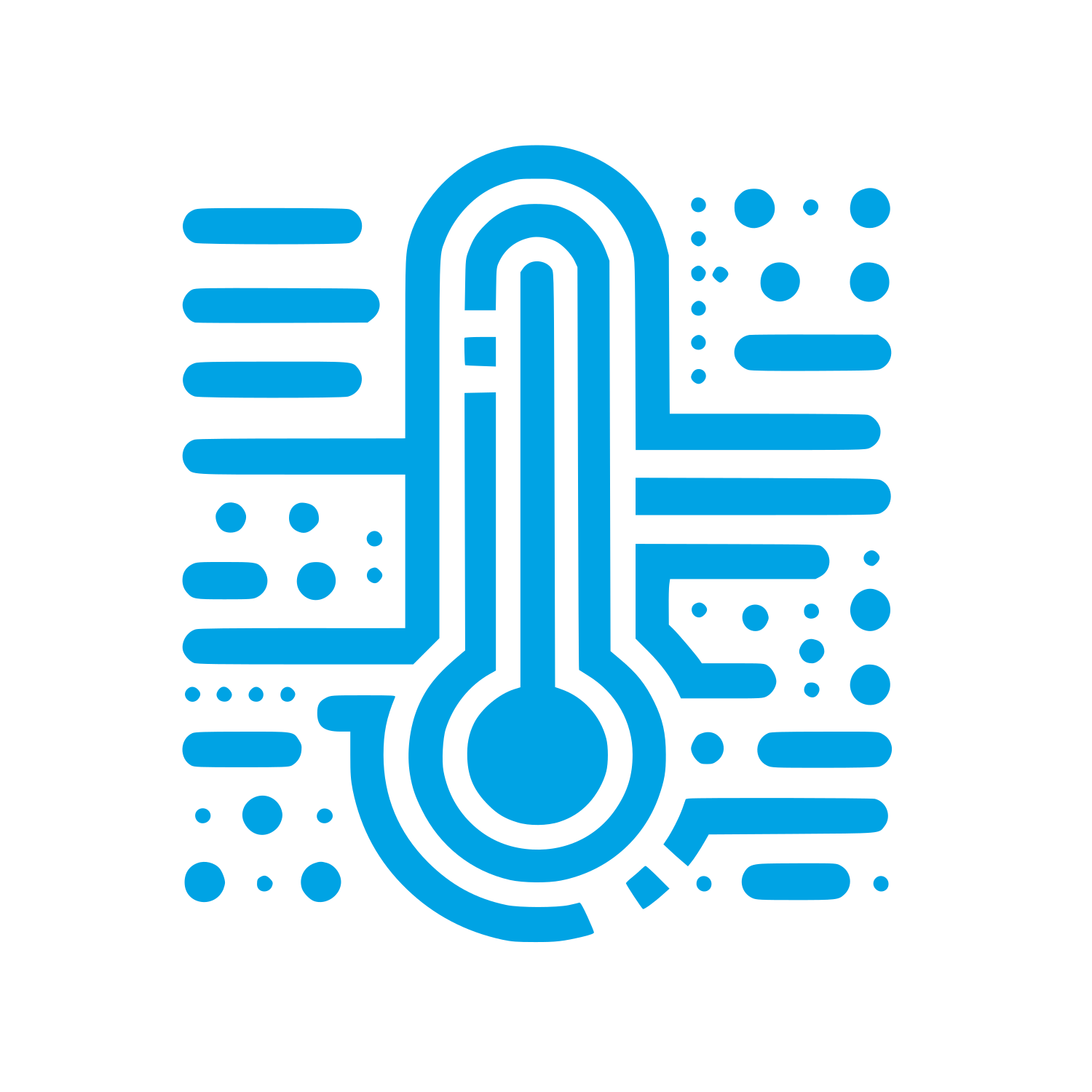 Thermometer Logo Design #00a3e4