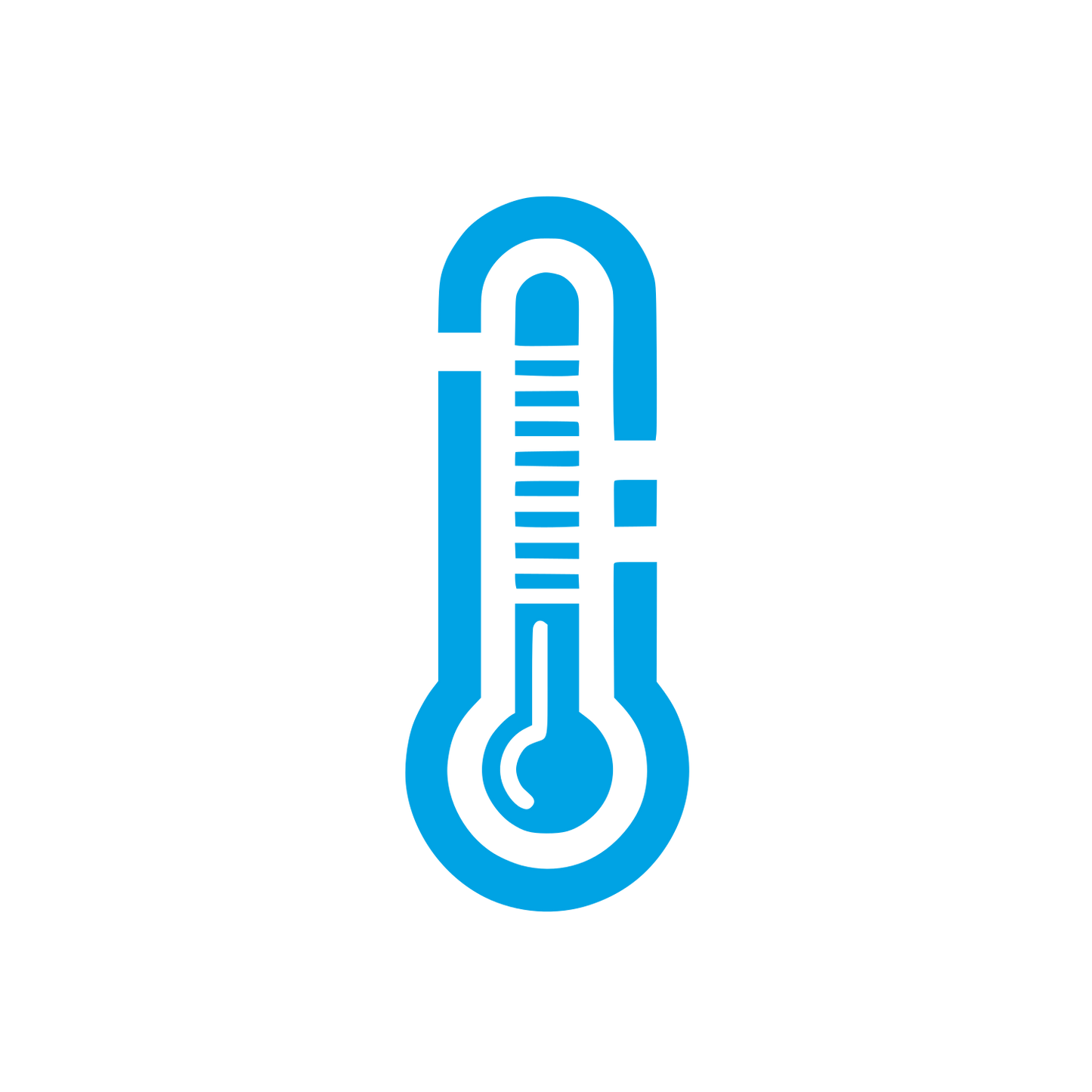 Thermometer Symbol Logo #00a3e4