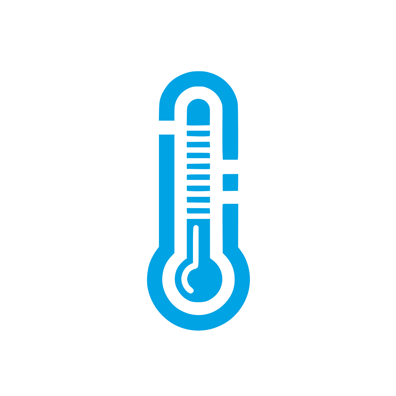 Thermometer Symbol Logo #00a3e4