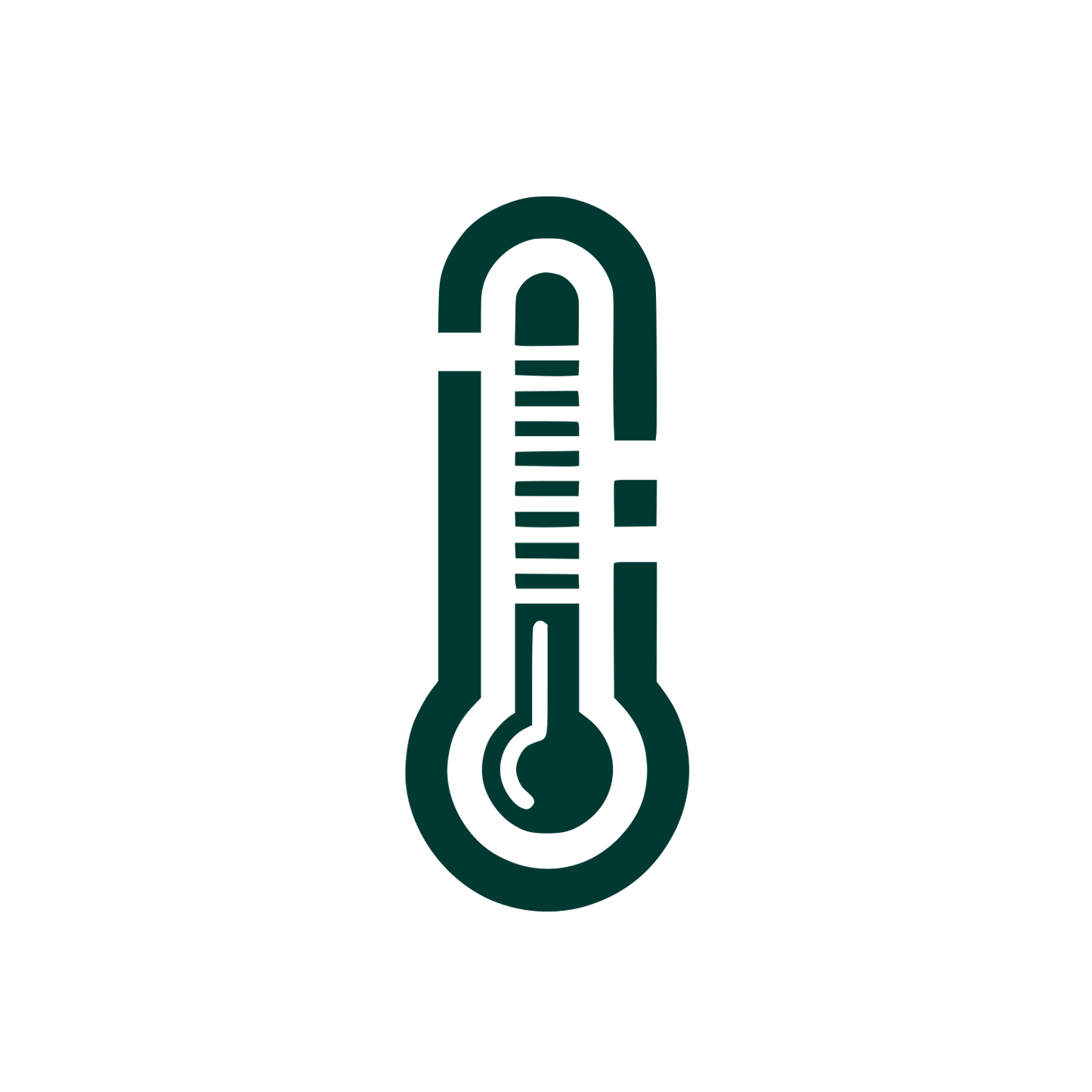 Thermometer Symbol Logo #003932