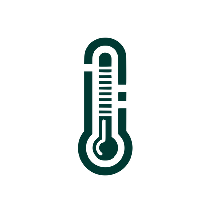 Thermometer Symbol Logo #003932