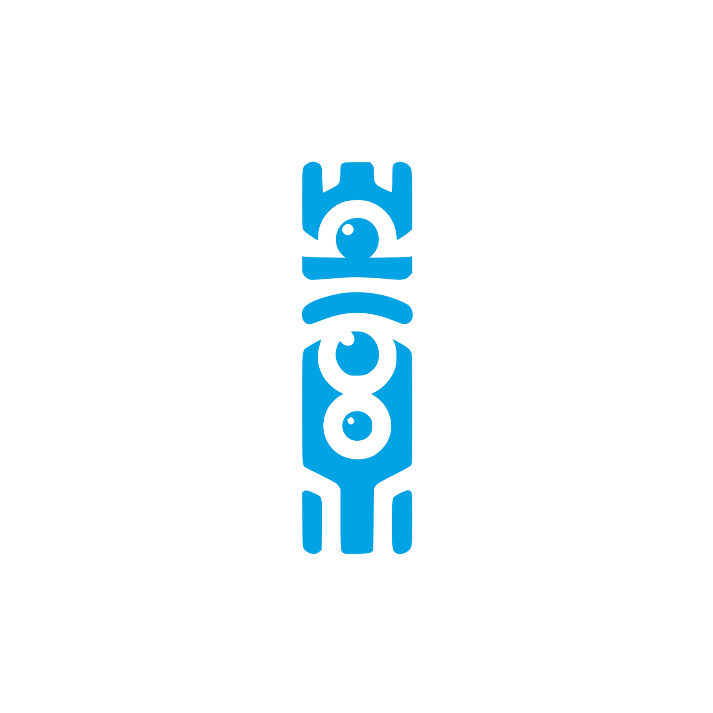 Abstract Totem Logo #00a3e4