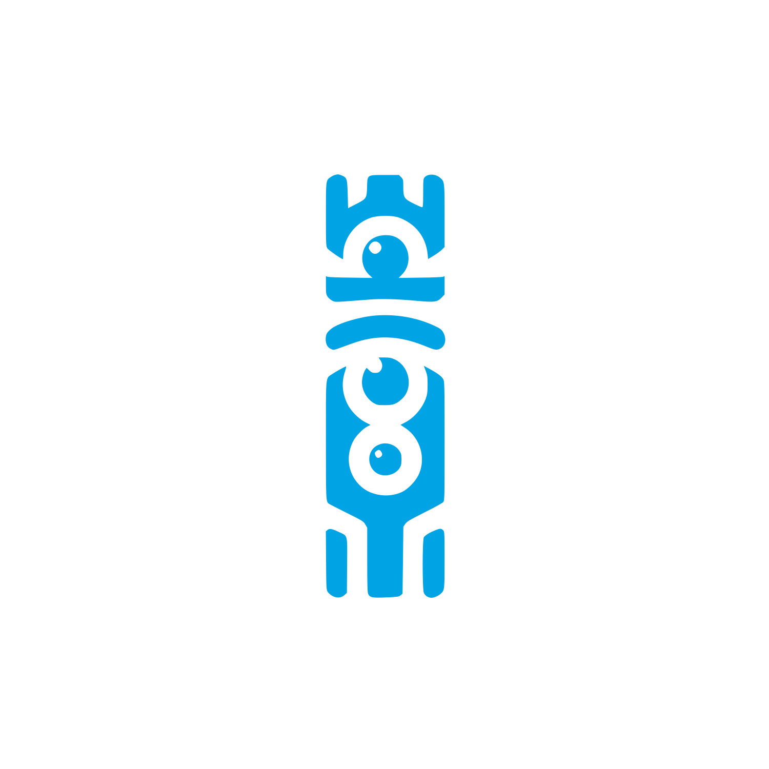 Abstract Totem Logo #00a3e4