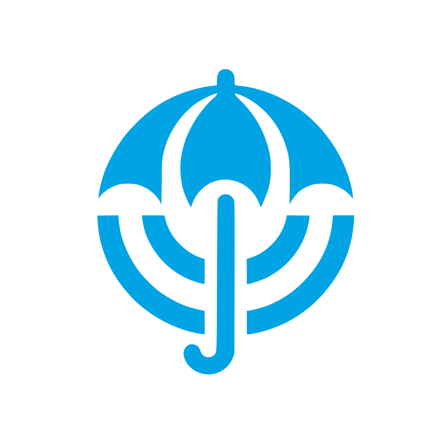 Umbrella Logo #00a3e4
