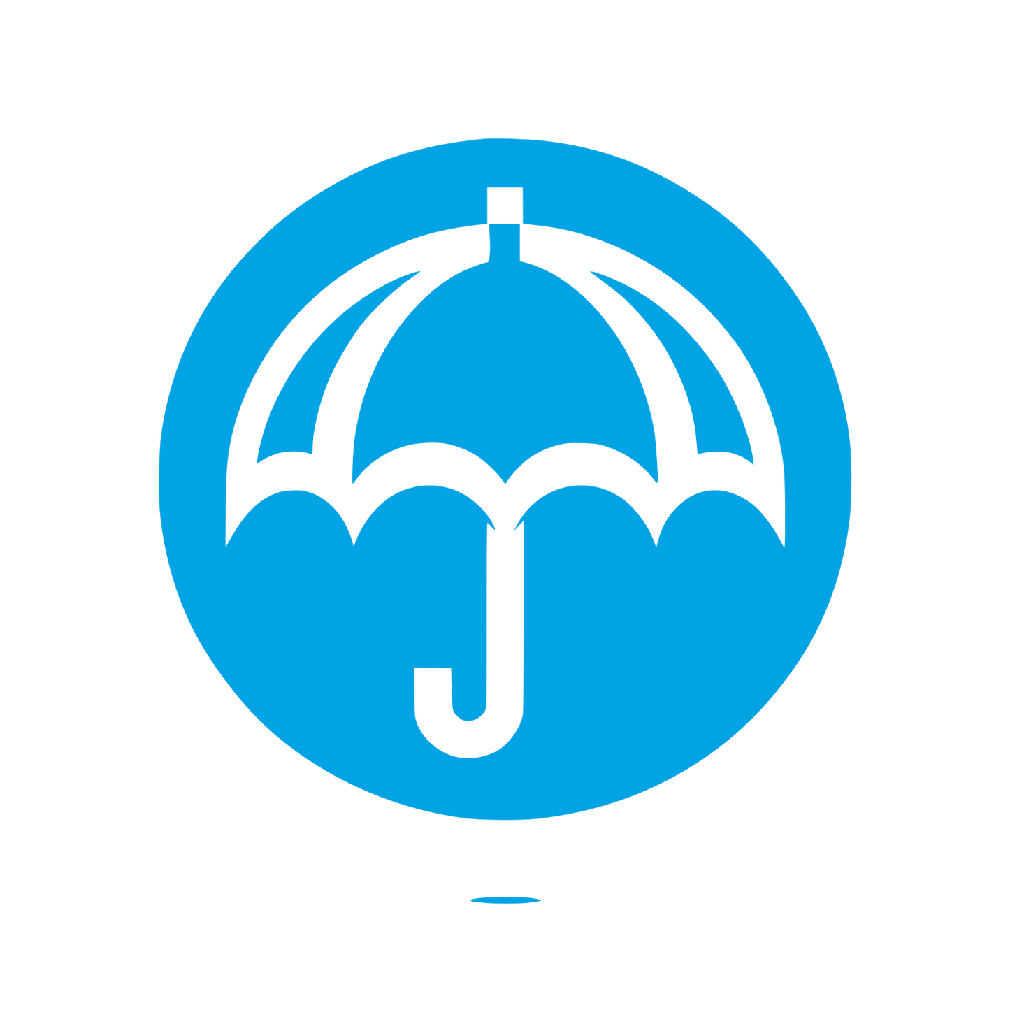Umbrella Silhouette Logo #00a3e4