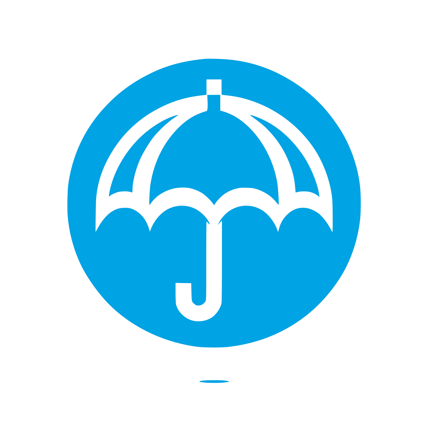 Umbrella Silhouette Logo #00a3e4