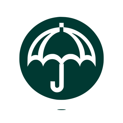 Umbrella Silhouette Logo #003932