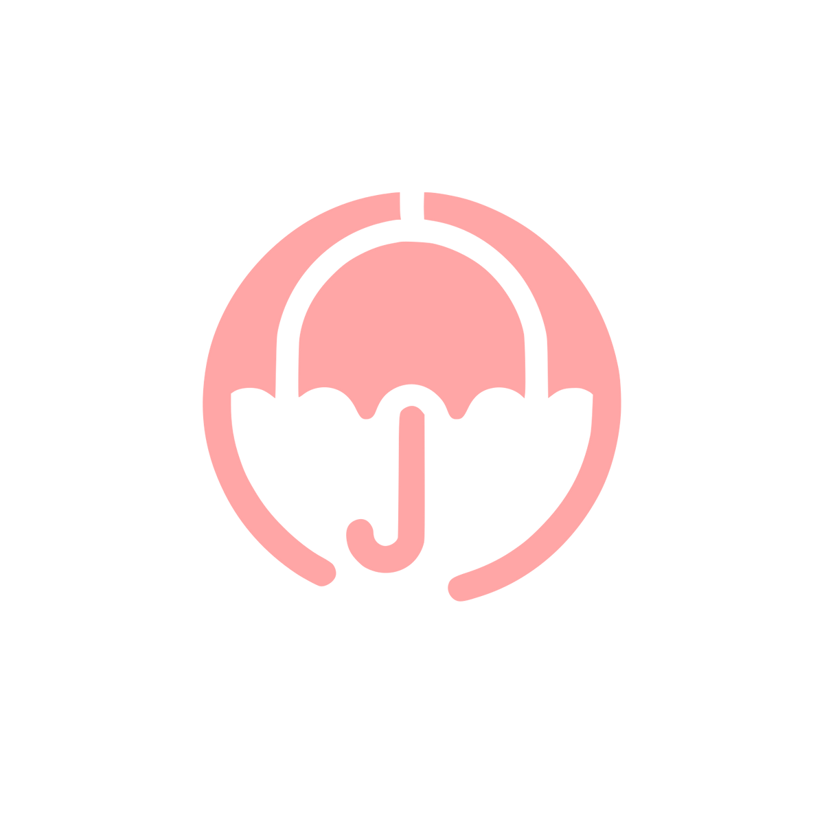 Bold Umbrella Logo #ffa6a6