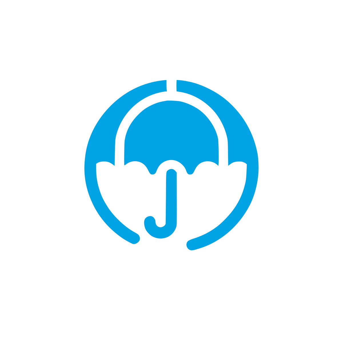 Bold Umbrella Logo #00a3e4
