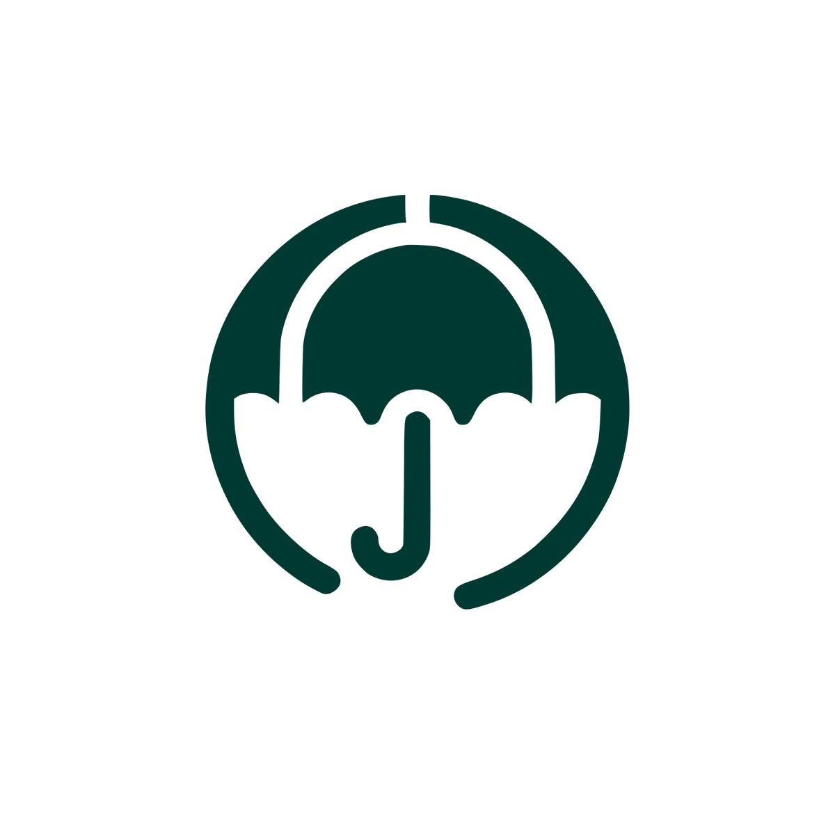 Bold Umbrella Logo #003932