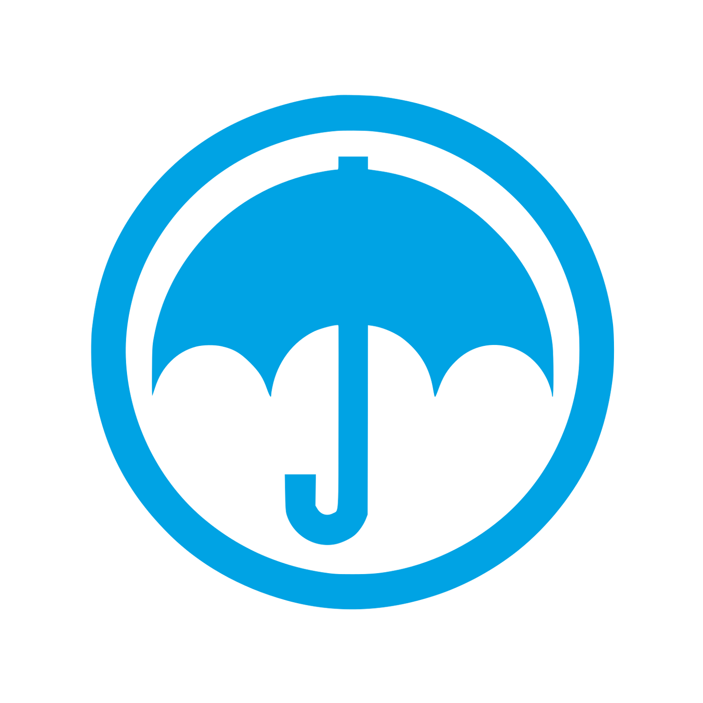 Umbrella Logo Design #00a3e4