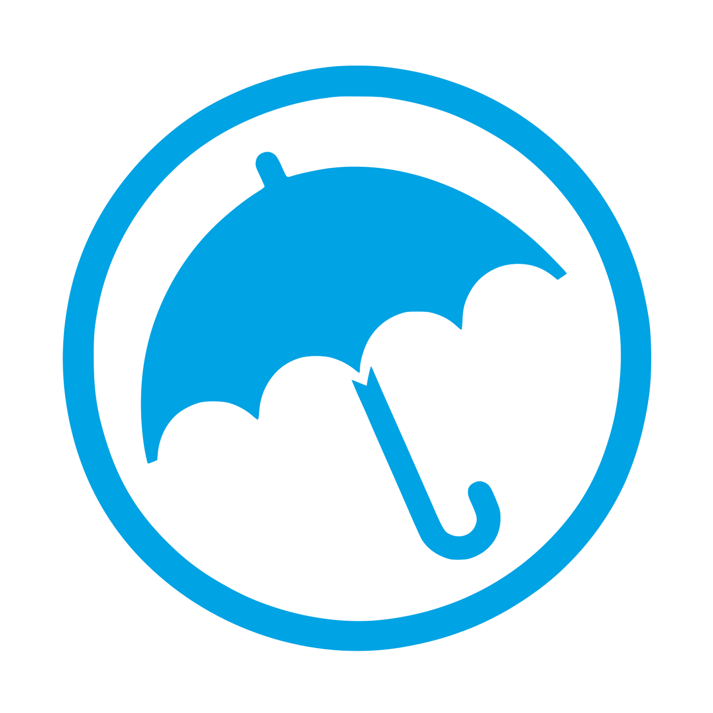 Umbrella Logo Design #00a3e4