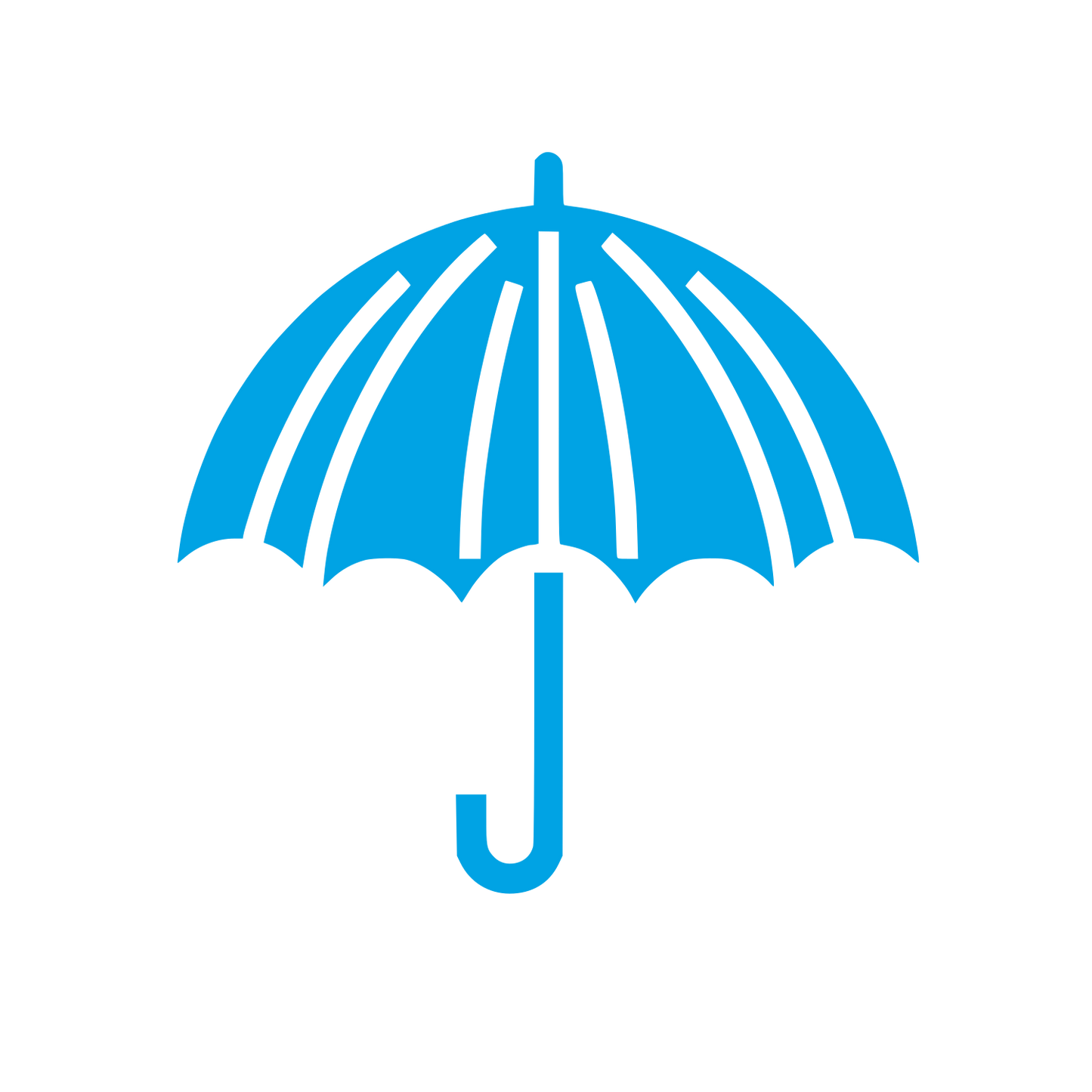 Umbrella Logo Design #00a3e4