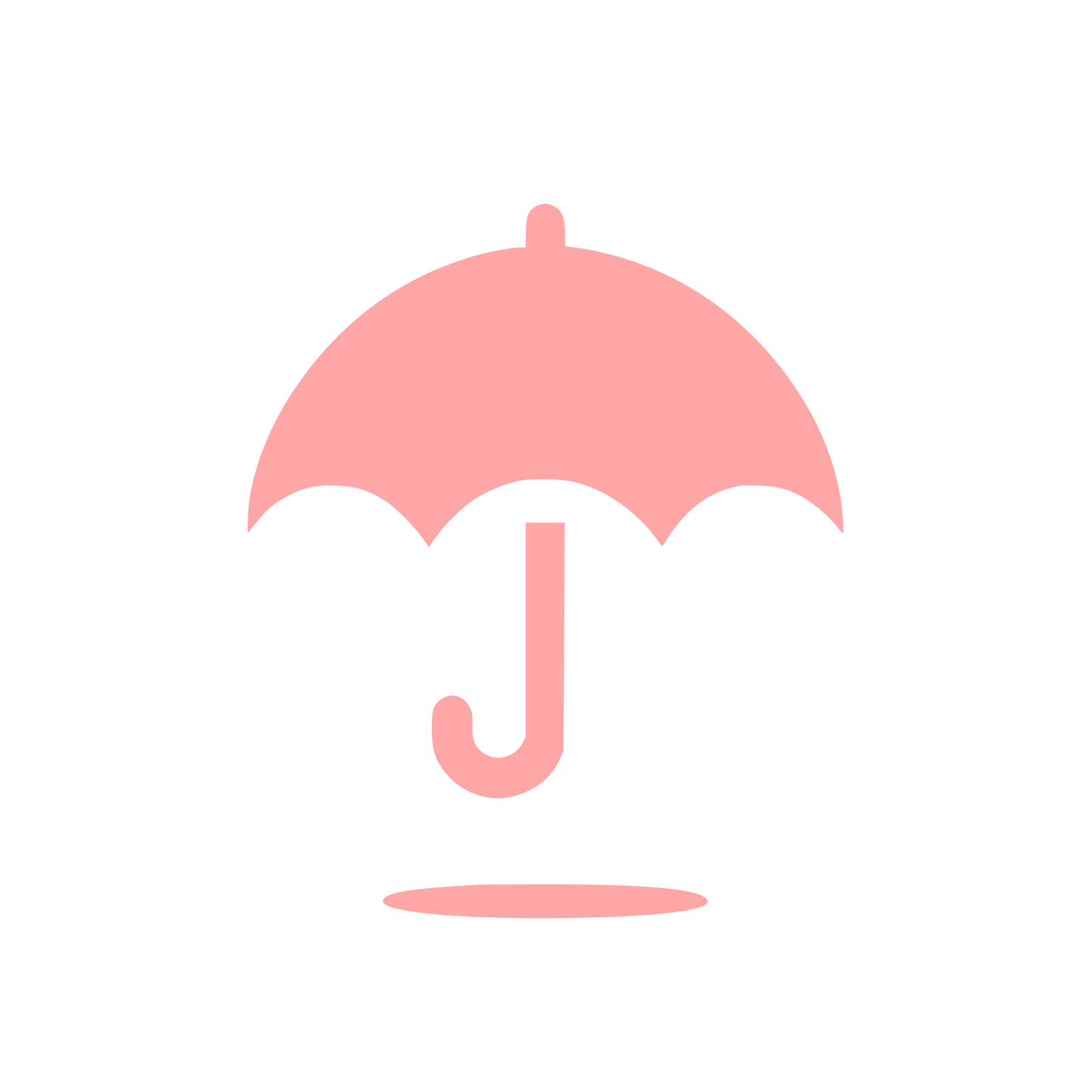 Umbrella Logo Design #ffa6a6