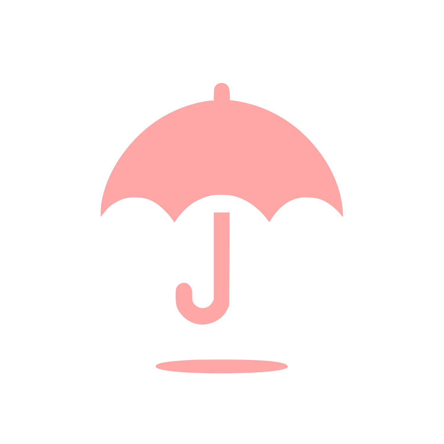 Umbrella Logo Design #ffa6a6