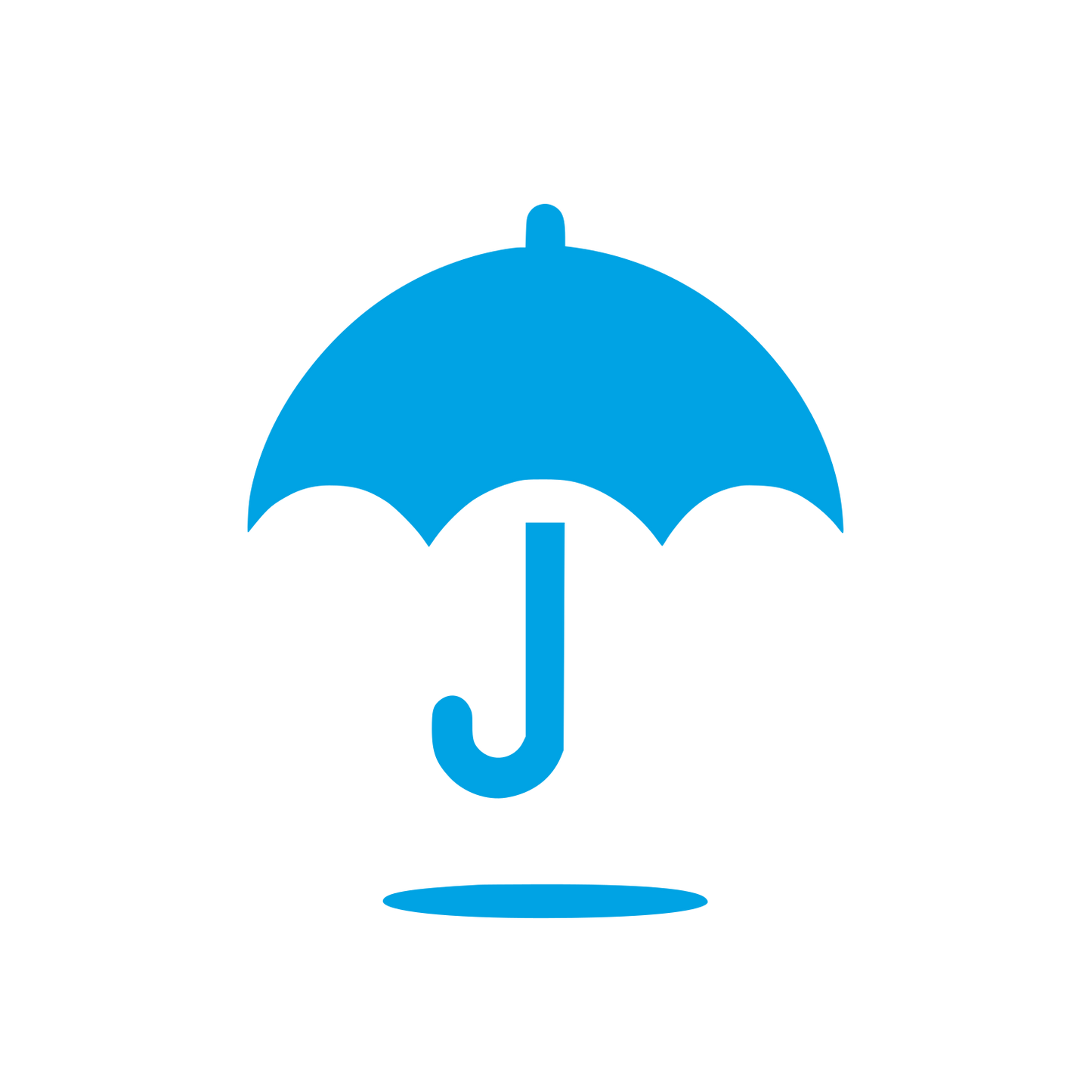 Umbrella Logo Design #00a3e4