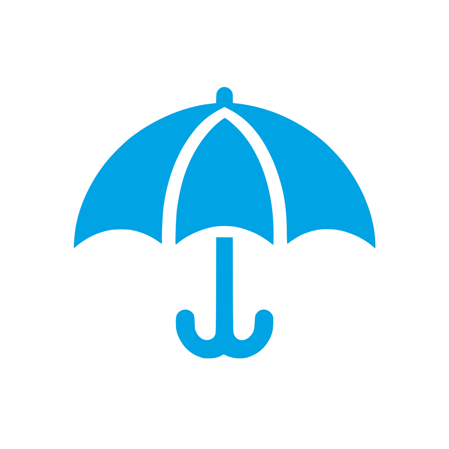 Umbrella Logo Design #00a3e4