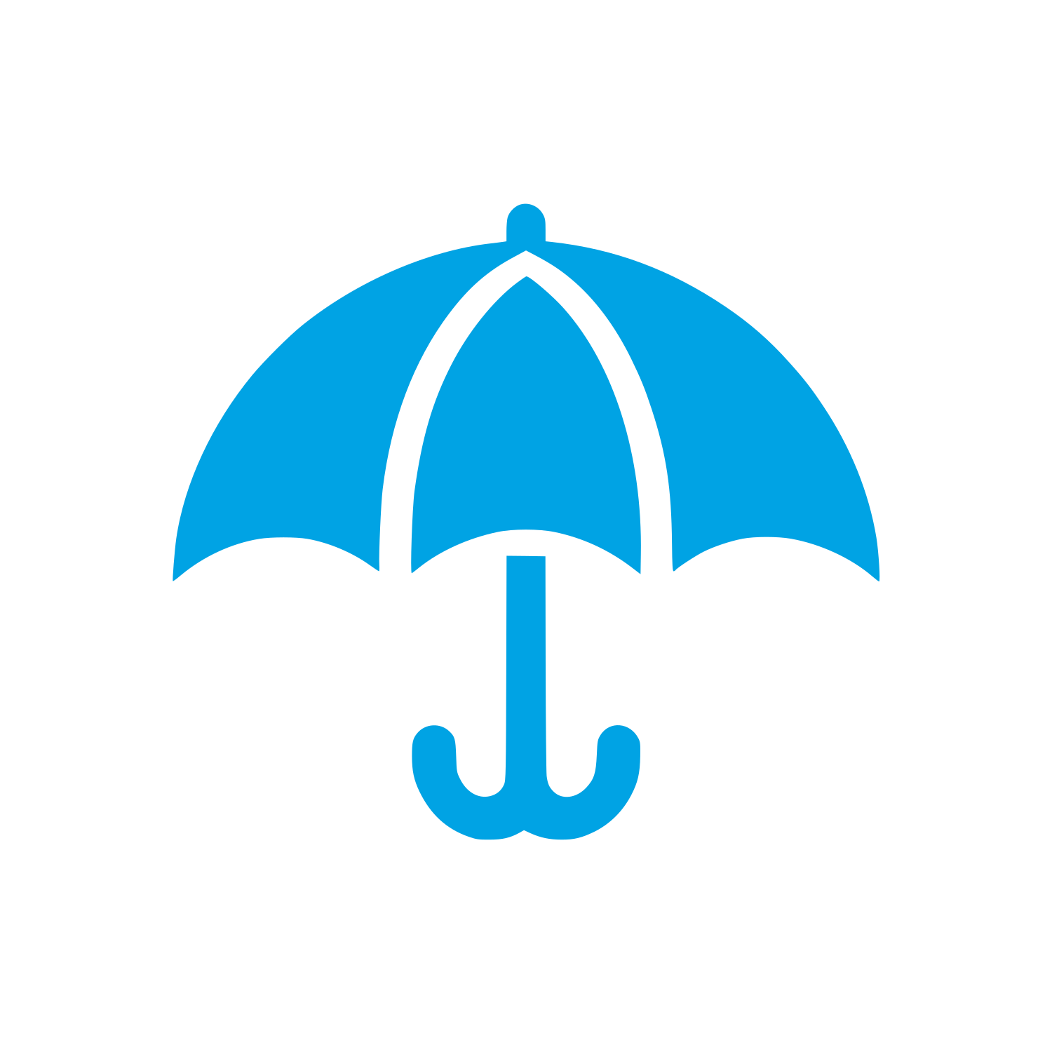 Umbrella Logo Design #00a3e4