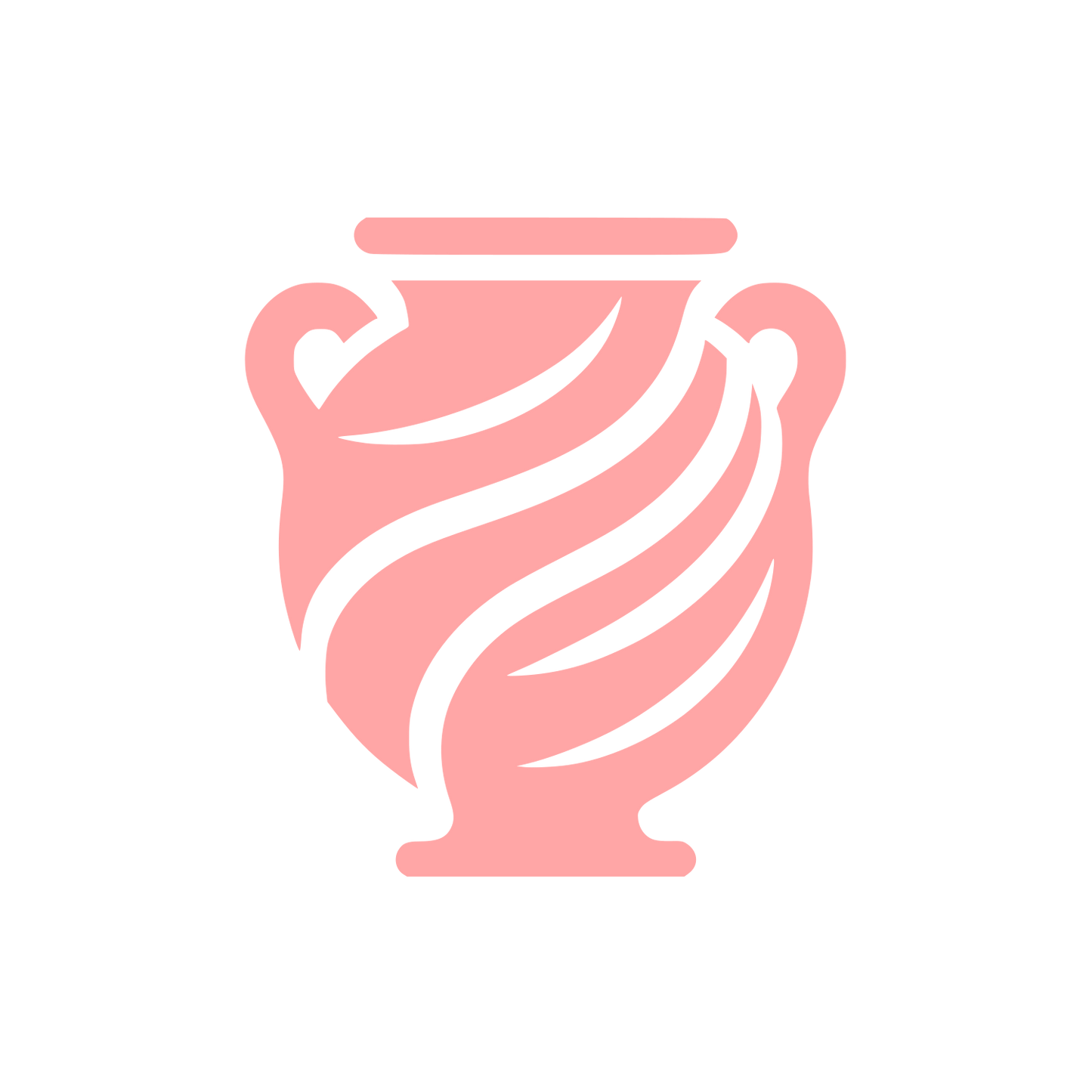 Monochrome Vase Logo #ffa6a6