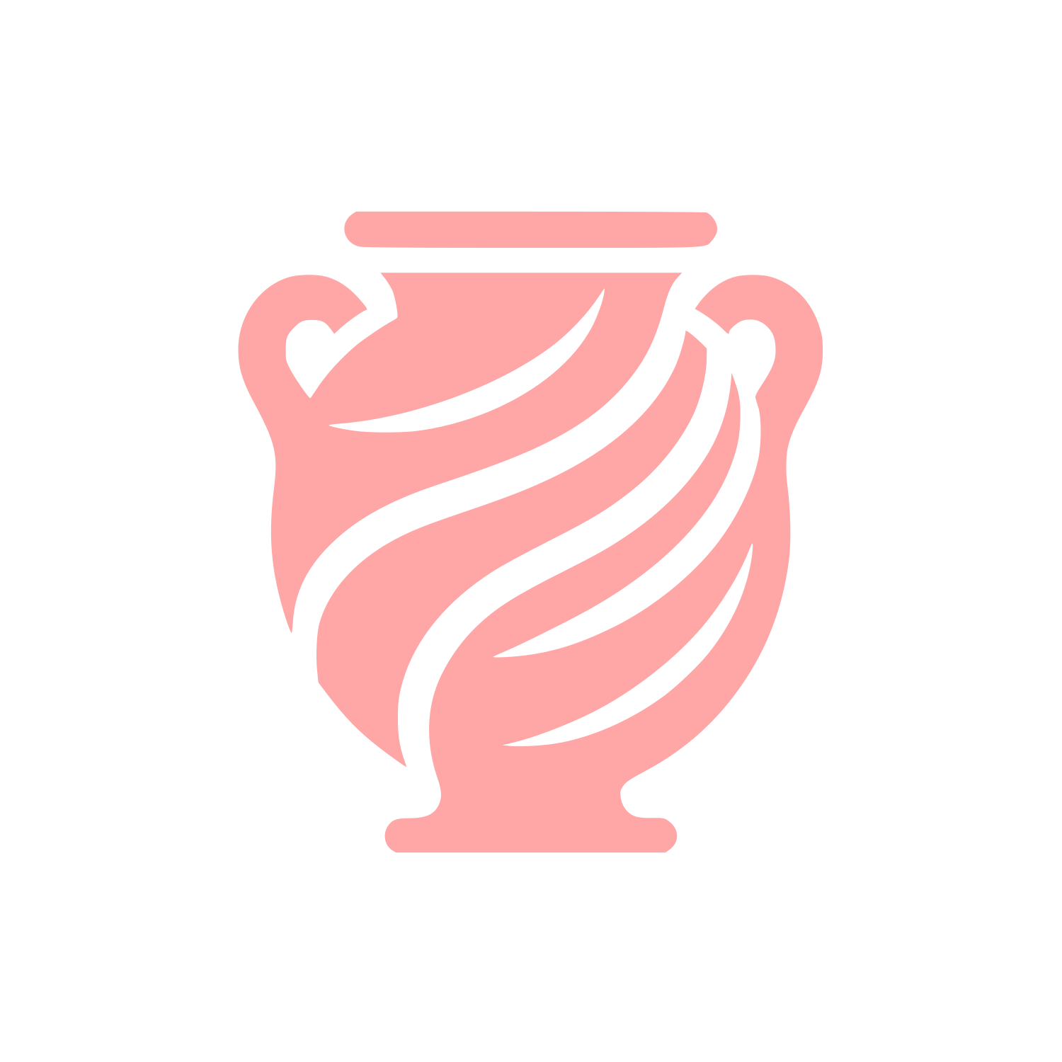 Monochrome Vase Logo #ffa6a6