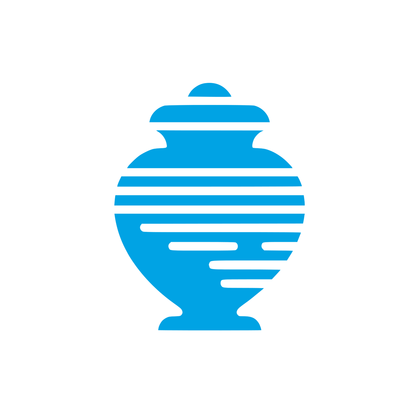 Abstract Urn Logo #00a3e4