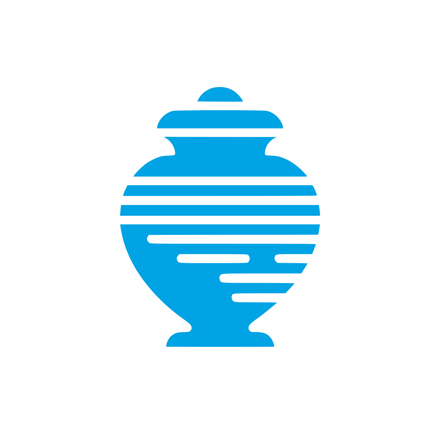 Abstract Urn Logo #00a3e4