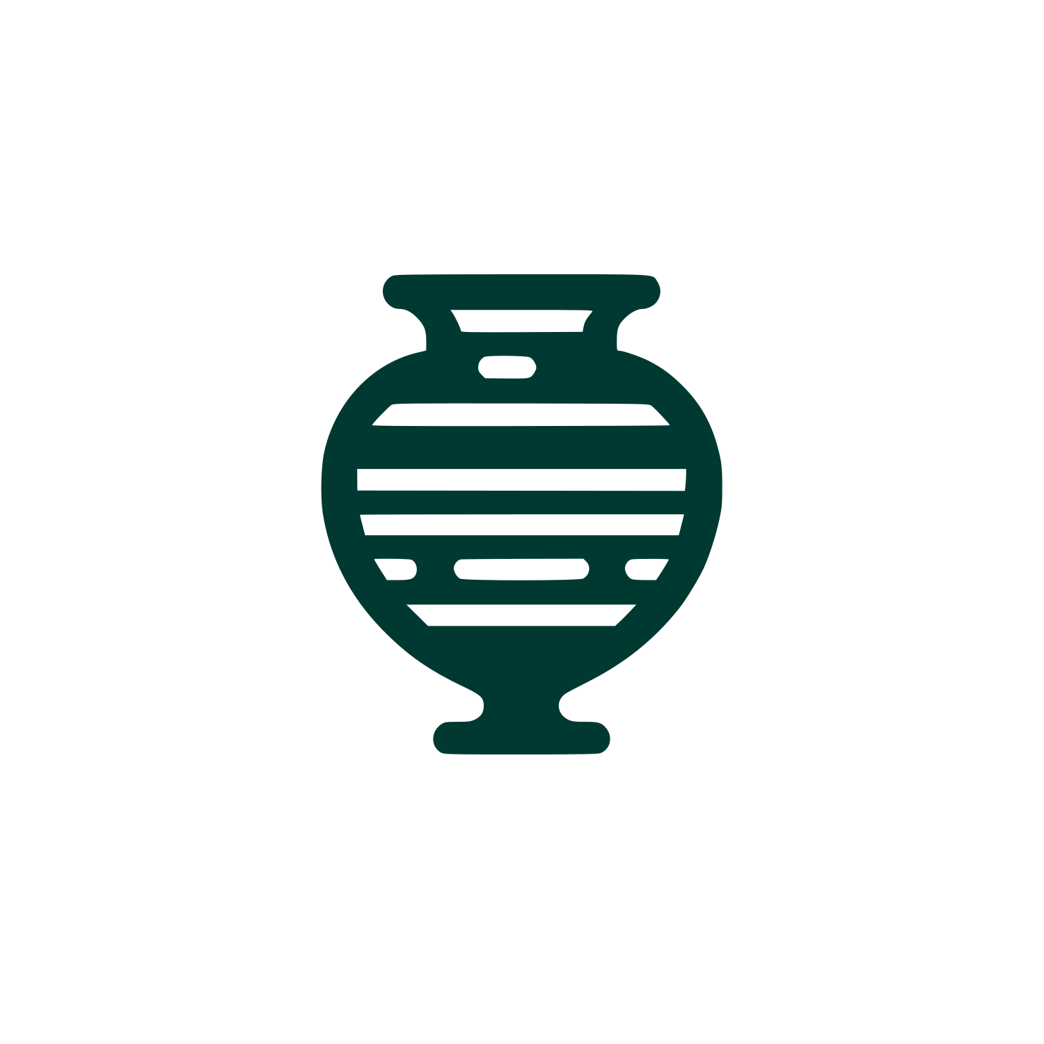Vase Silhouette Logo #003932