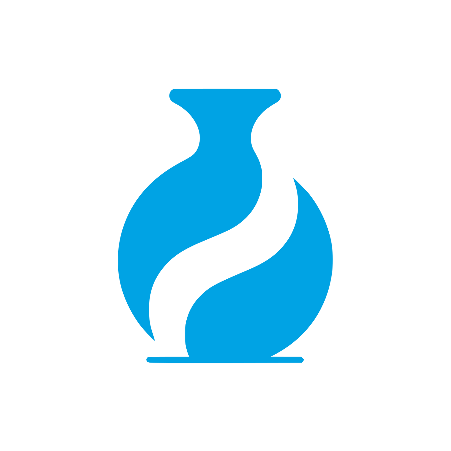 Minimalist Vase Logo #00a3e4