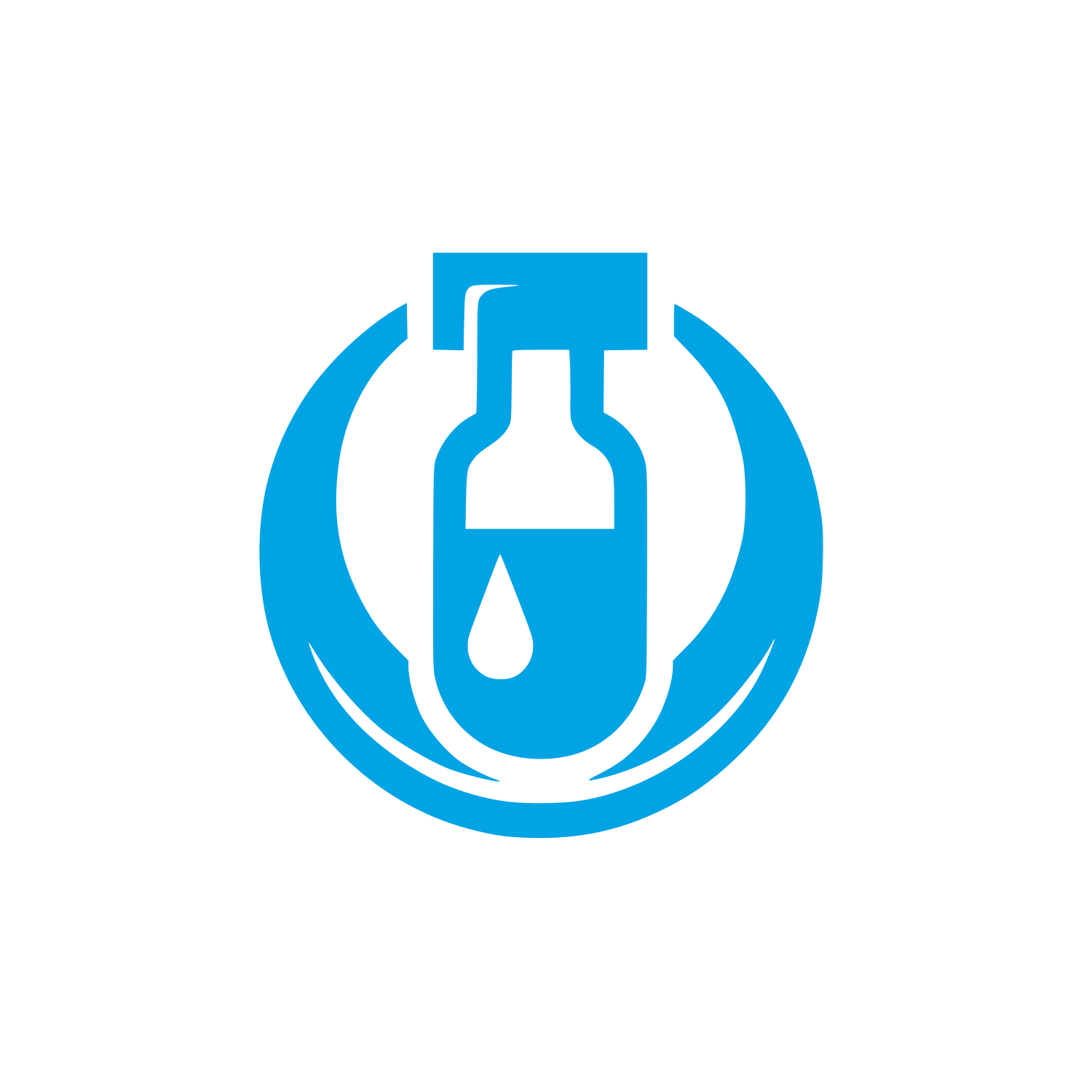 Test Tube Logo #00a3e4