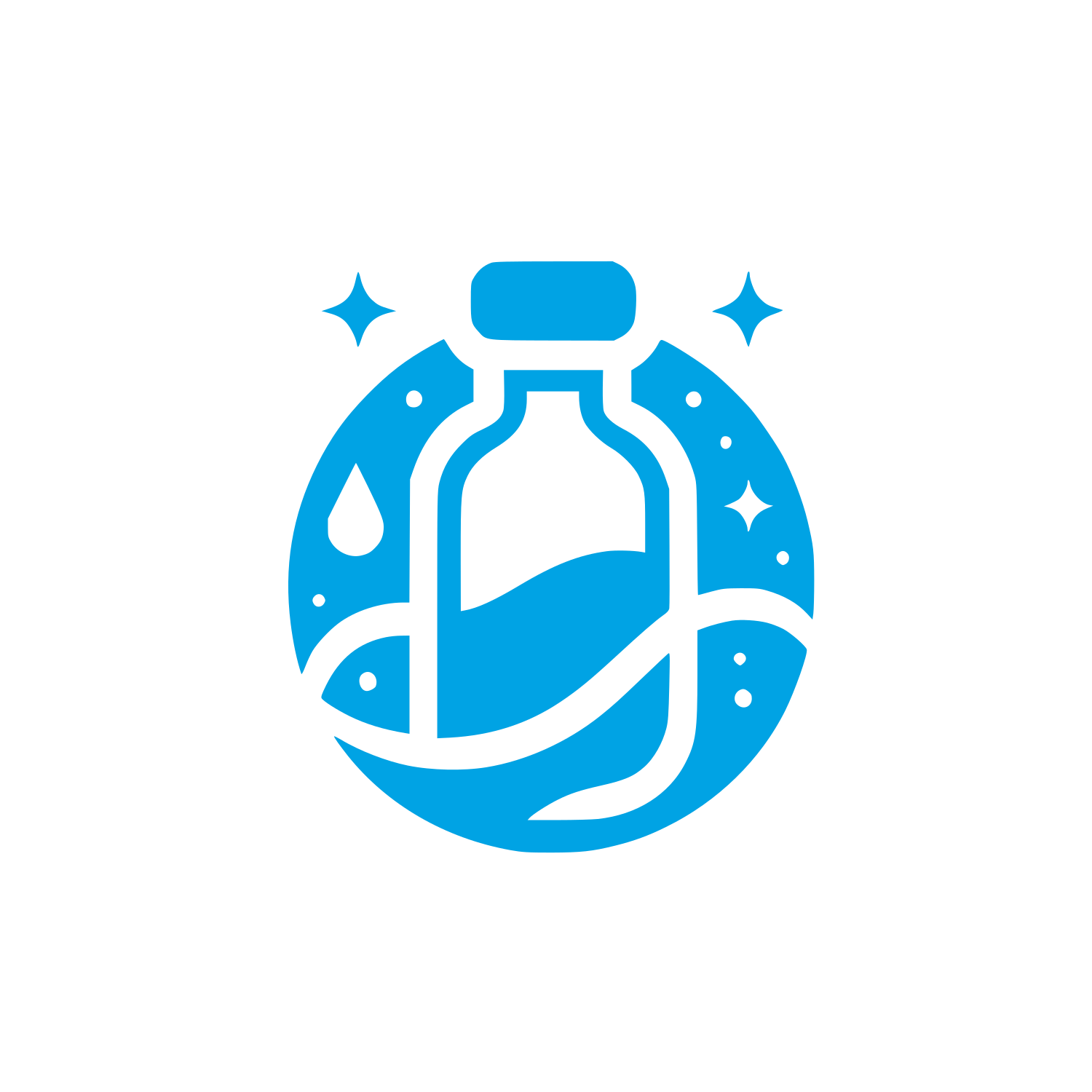 Potion Bottle Logo #00a3e4
