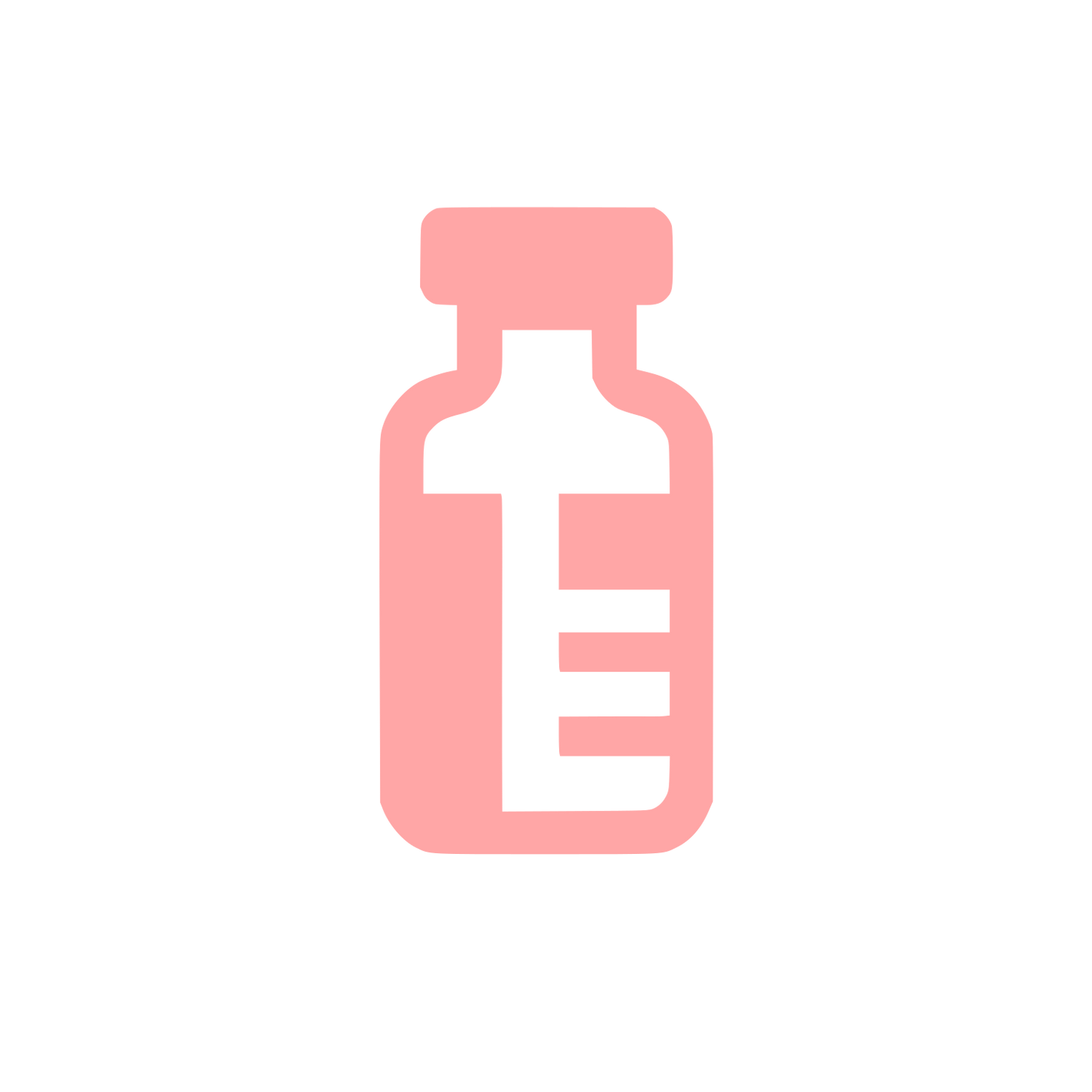 Medicine Bottle Logo #ffa6a6