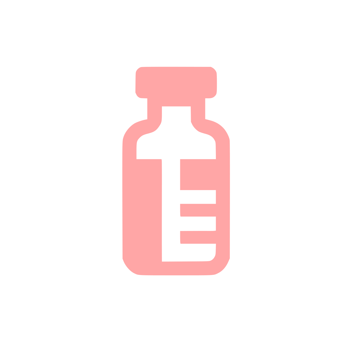 Medicine Bottle Logo #ffa6a6