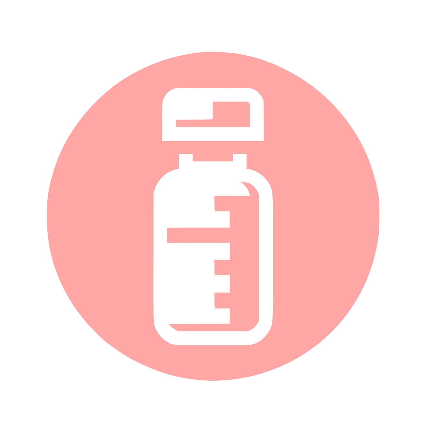 Medicine Bottle Logo #ffa6a6