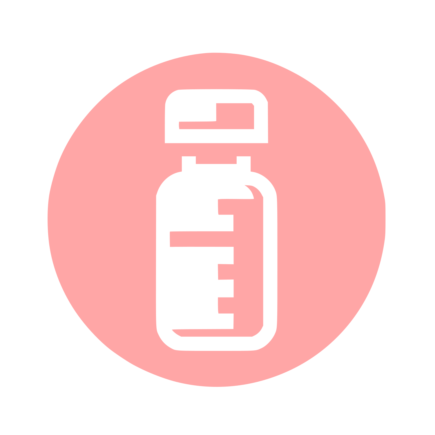 Medicine Bottle Logo #ffa6a6