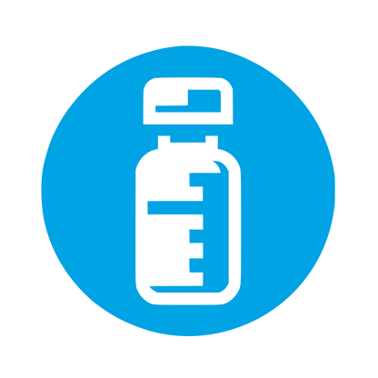 Medicine Bottle Logo #00a3e4