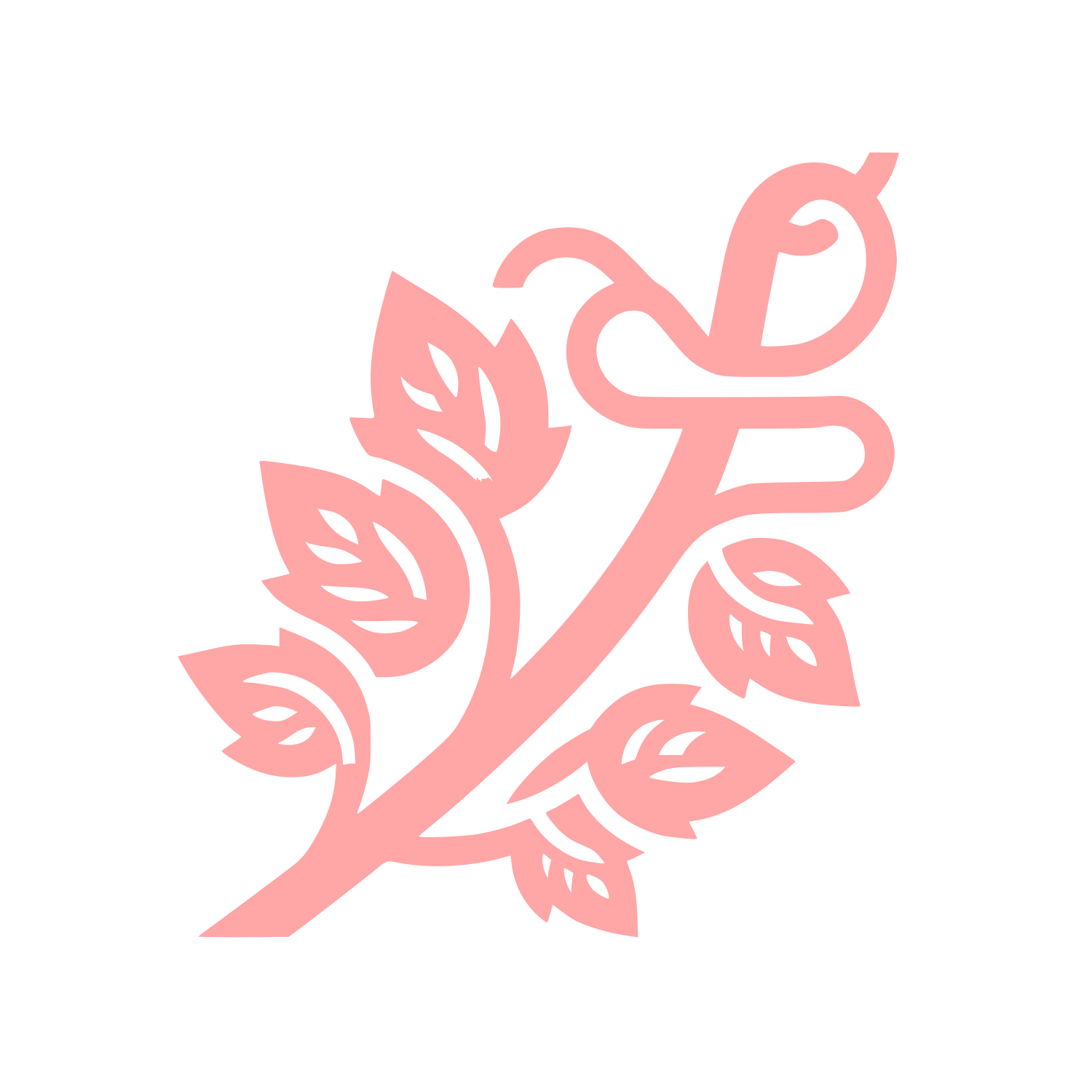 Botanical Themed Logo #ffa6a6