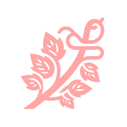 Botanical Themed Logo #ffa6a6