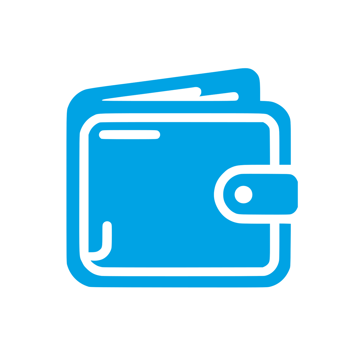 Wallet Logo Design #00a3e4