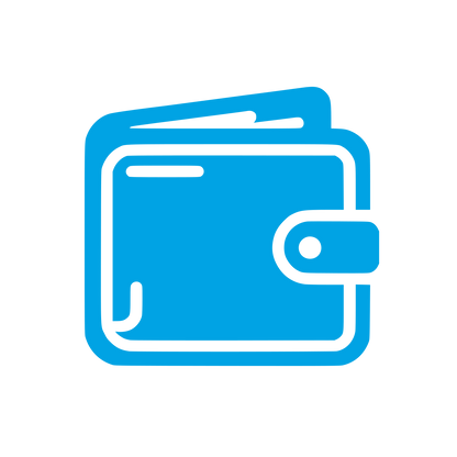 Wallet Logo Design #00a3e4