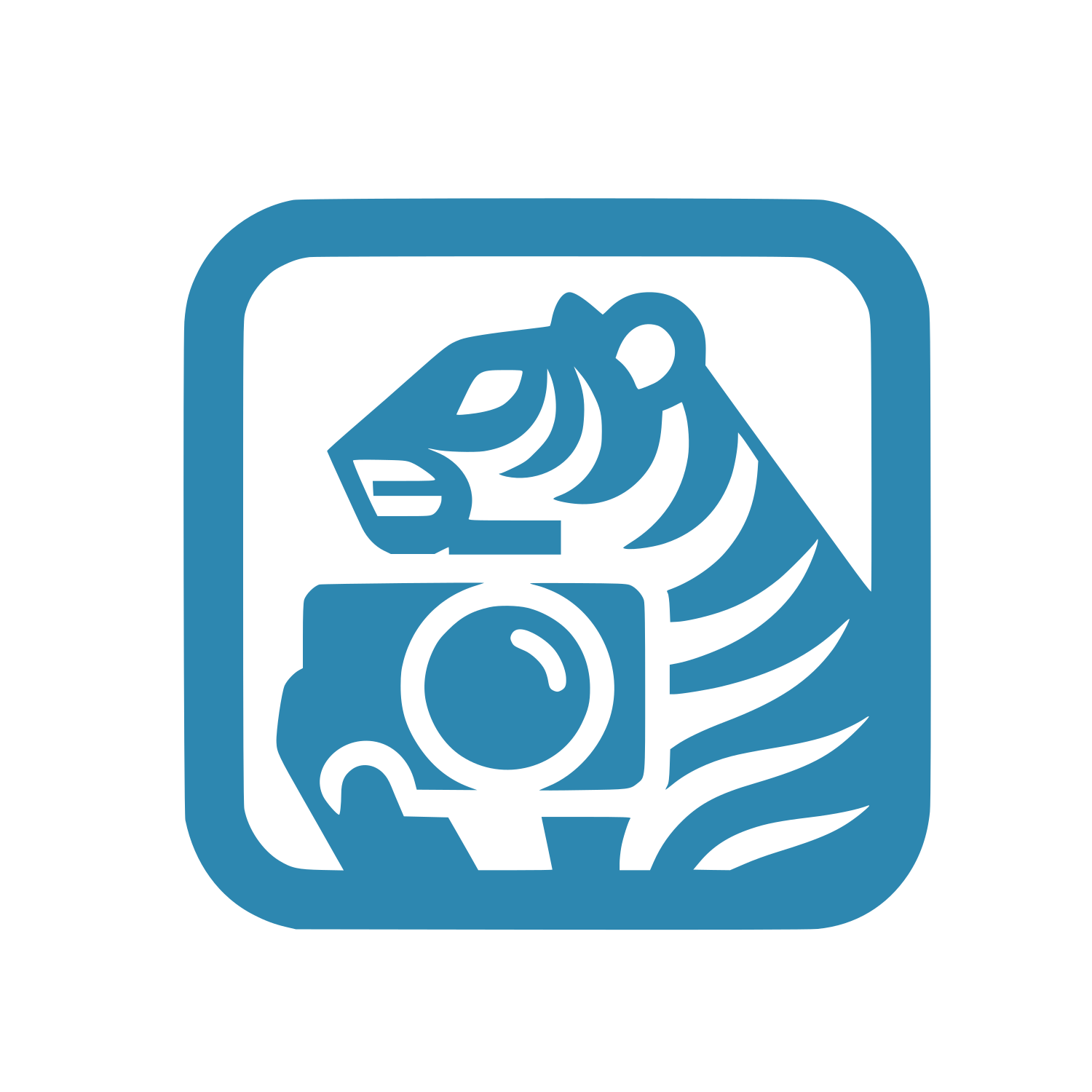 Tiger Camera Logo #2D87B0