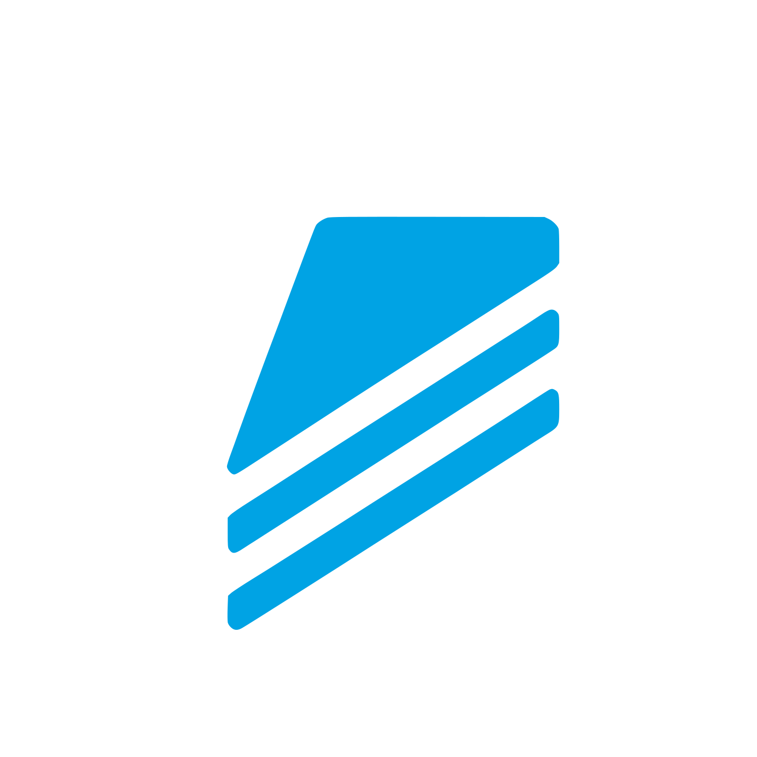 Abstract Triangle Logo #00a3e4