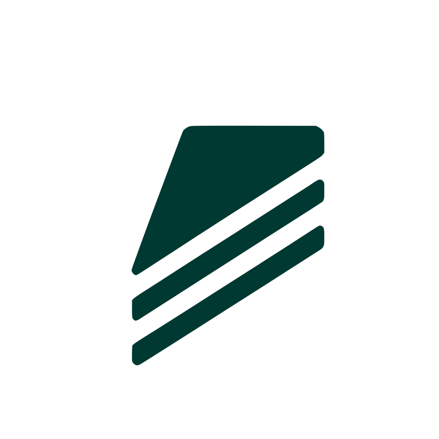 Abstract Triangle Logo #003932