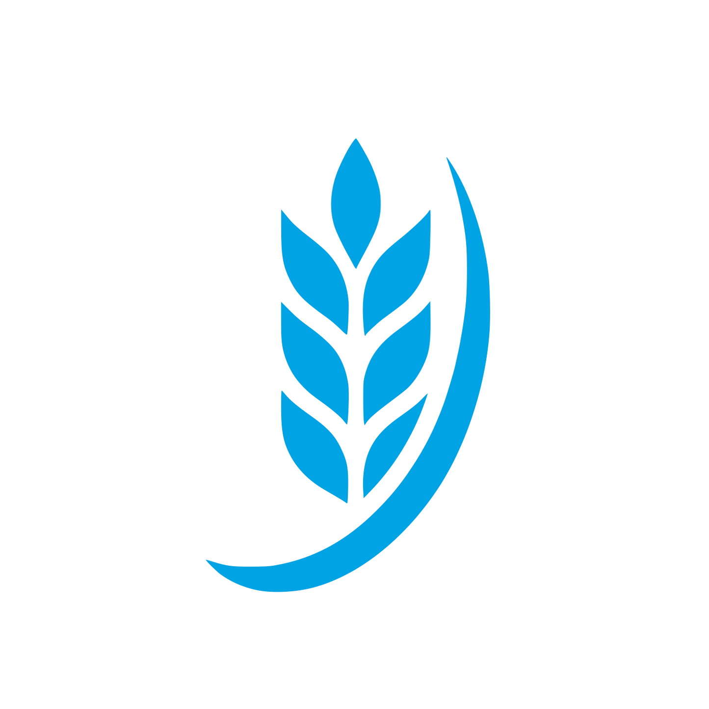 Agricultural Wheat Logo #00a3e4