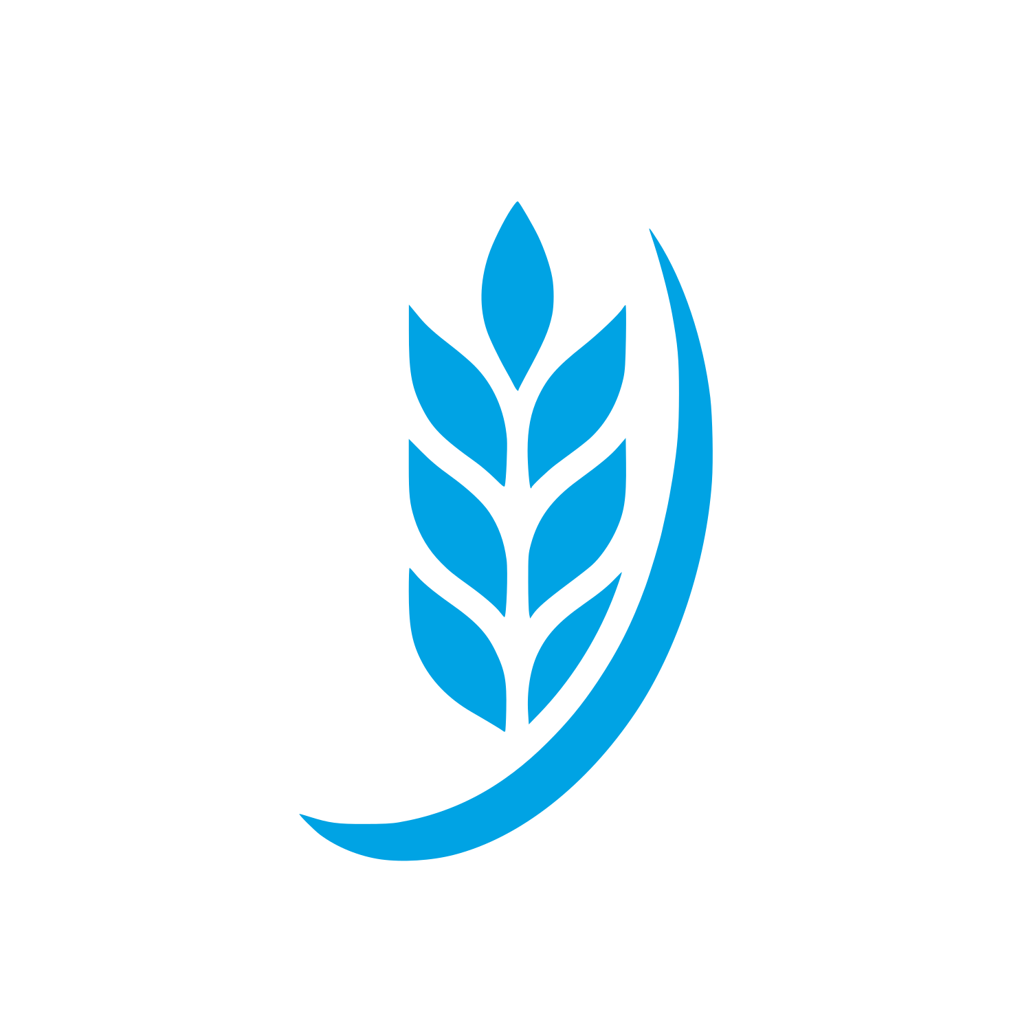 Agricultural Wheat Logo #00a3e4