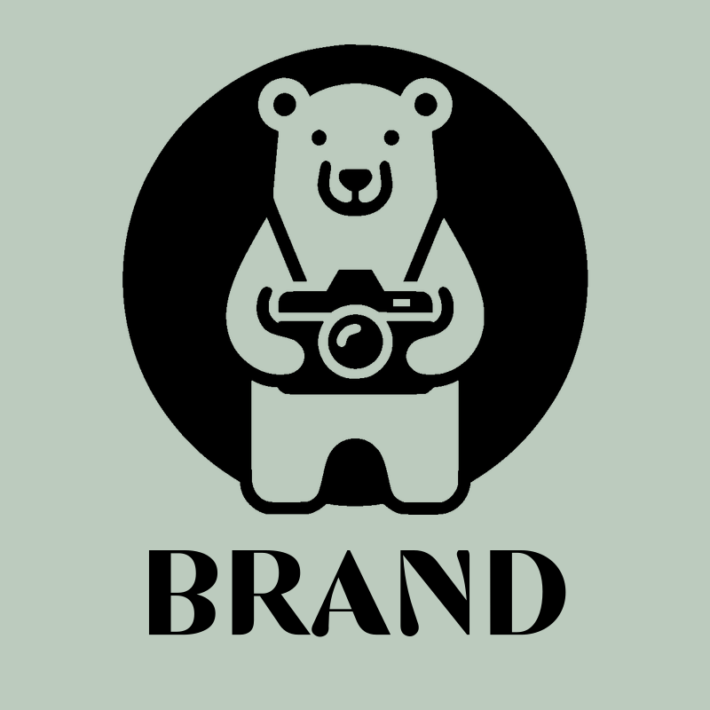 Photographer Bear Logo preview