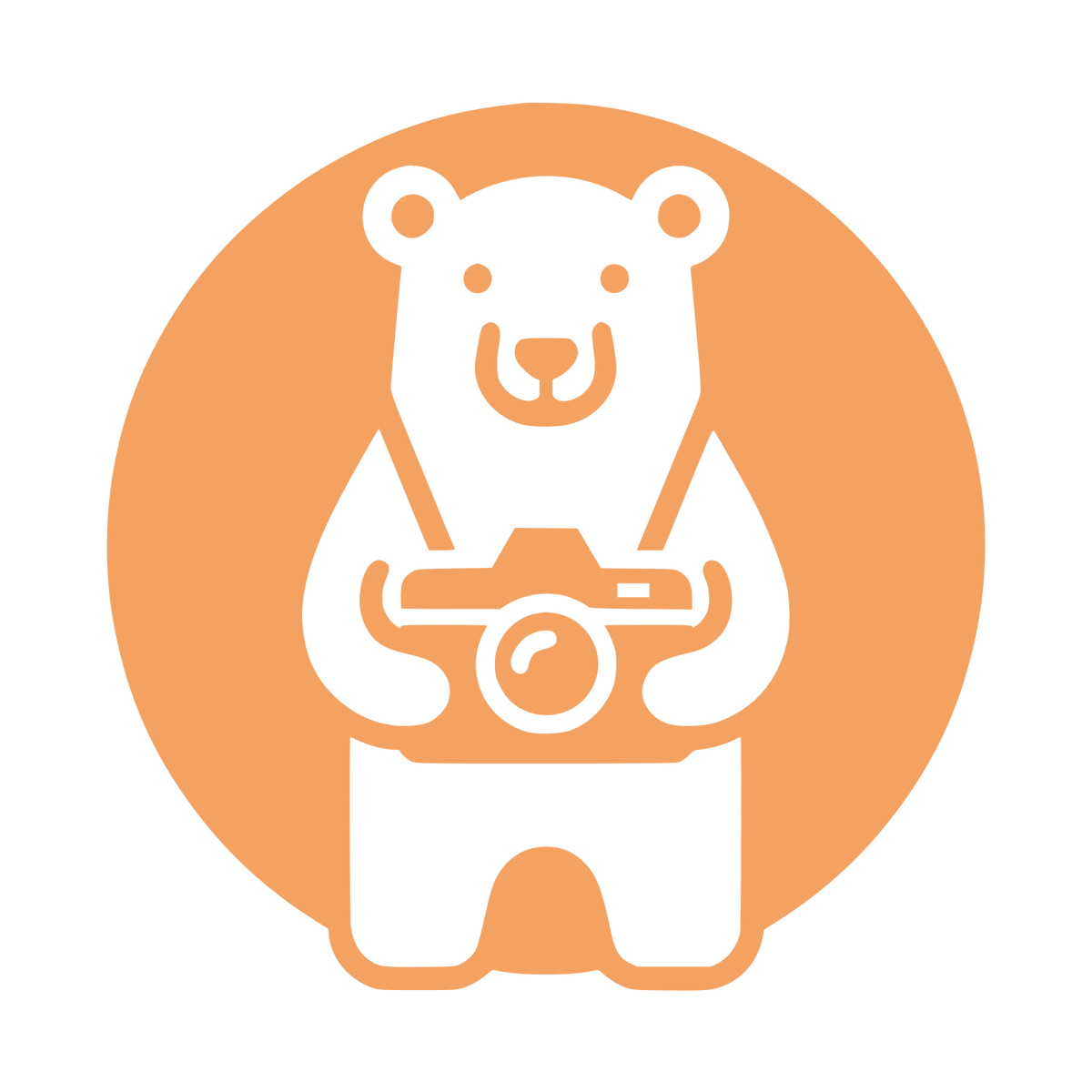 Photographer Bear Logo #F4A261