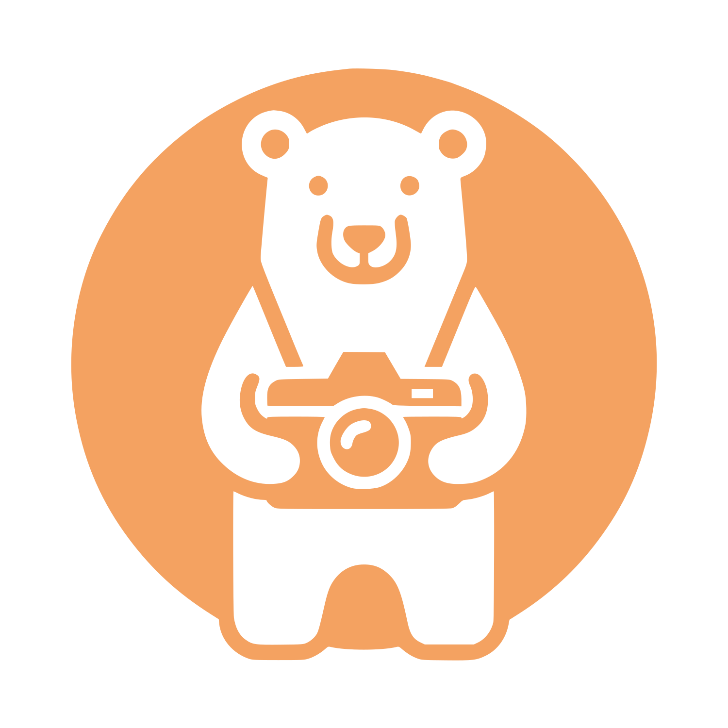 Photographer Bear Logo #F4A261