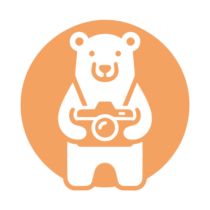 Photographer Bear Logo #F4A261