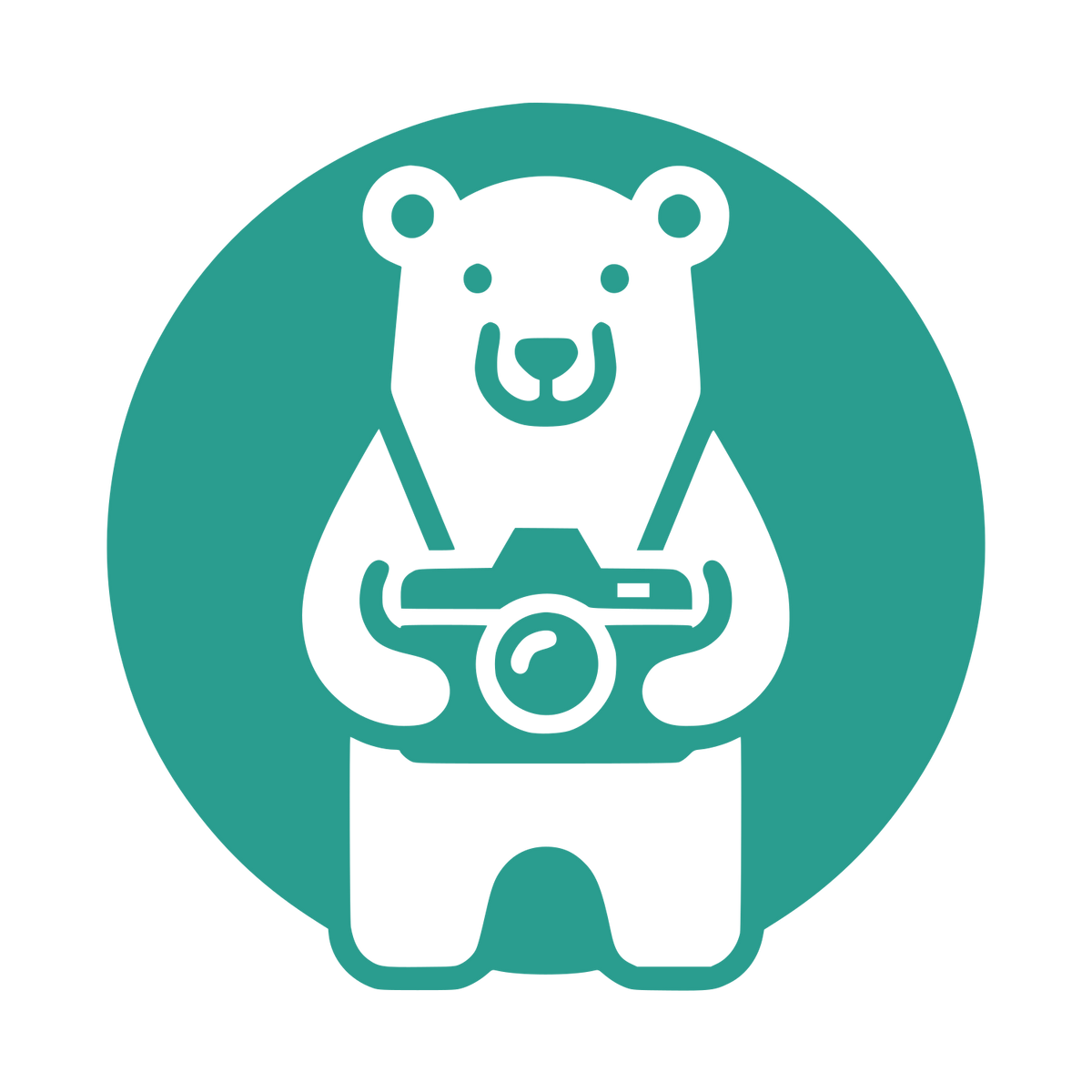 Photographer Bear Logo #2A9D8F