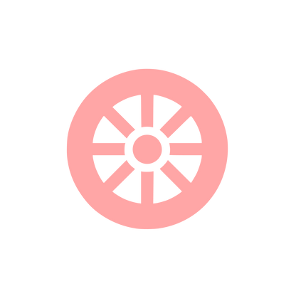 Simplified Wheel Logo #ffa6a6